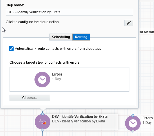 Routing contacts with errors